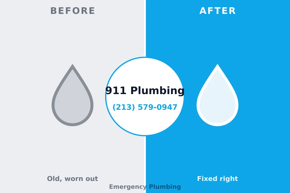 Before and after: plumbing repair Dupo, IL